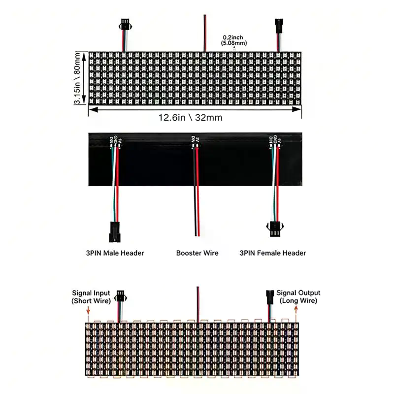 WS2812B Smart Pixel Module Mat - Rgb Led Matrix 8X8 评论和价格