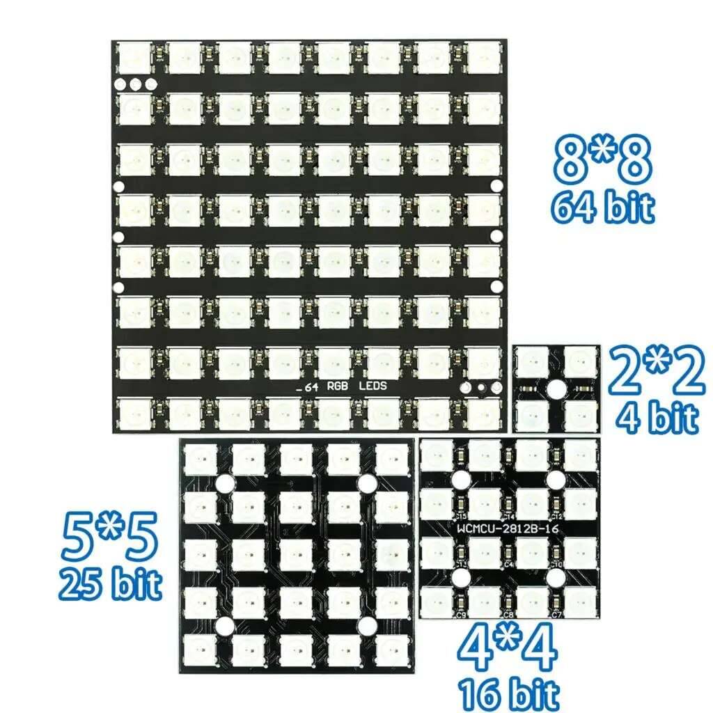 WS2812 5050 RGB 8X8 4 16 25 64 - Rgb Led Matrix 8X8 评论和价格