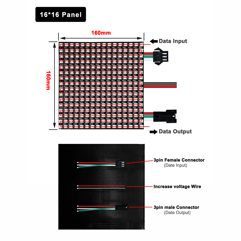 DC5V WS2812B 5050 RGB SMD Flex - Rgb Led Matrix 8X8 评论和价格